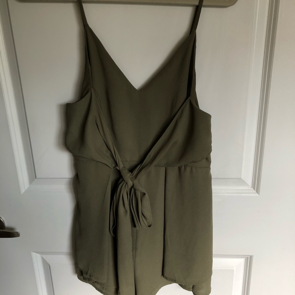 Army green romper